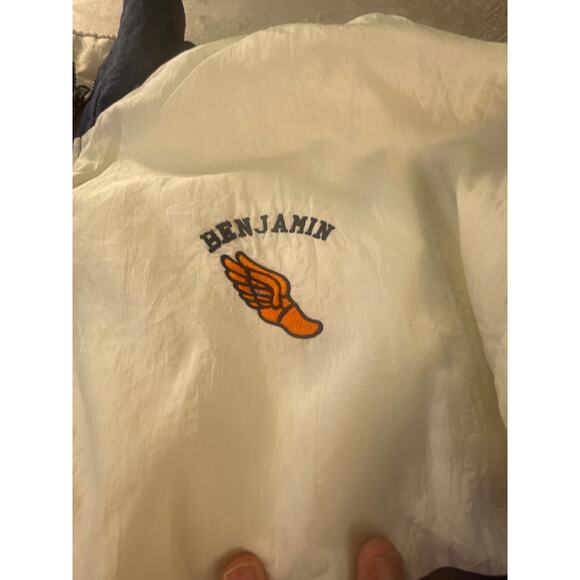 Vintage Neff Nylon Windbreaker Jacket Embroidered "Benjamin" BUCS Track & Field - Picture 3 of 8